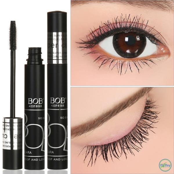 BOB Super Curl Waterproof Black Mascara with Volume, Lengthening and Smudge-Resistant Formula