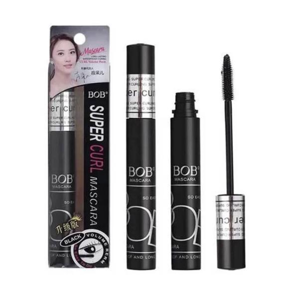 Bob Super Curl Black Waterproof Mascara - Smudge-Free, Long Lasting
