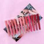 Beautious Matte Lipgloss Set of 12 - Nude and Reddish Shades
