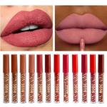 Beautious Matte Lipgloss Set of 12 - Nude and Reddish Shades