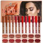 Beautious Matte Lipgloss Set of 12 - Nude and Reddish Shades