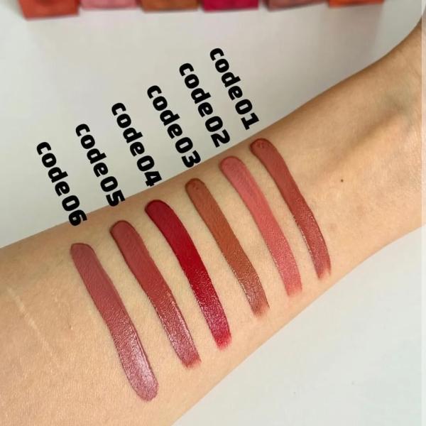 Hudamoji Teddy Matte Lip Gloss with Velvet Finish and Long-Lasting Pigmented Color