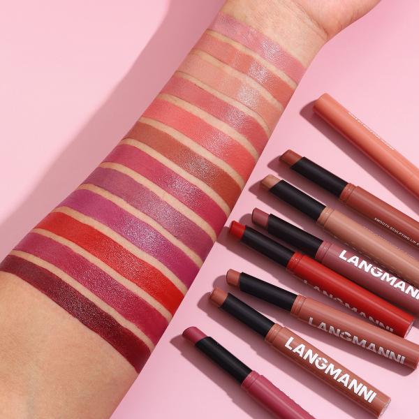 LANGMANNI Premium Velvet Matte Lipstick Multi-Pack - Hydrating, Waterproof Long-Wear with 12 Vibrant Shades