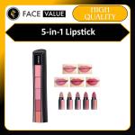 Face Value 5-in-1 Lipstick - Five Shades in One, Long Lasting Matte Formula
