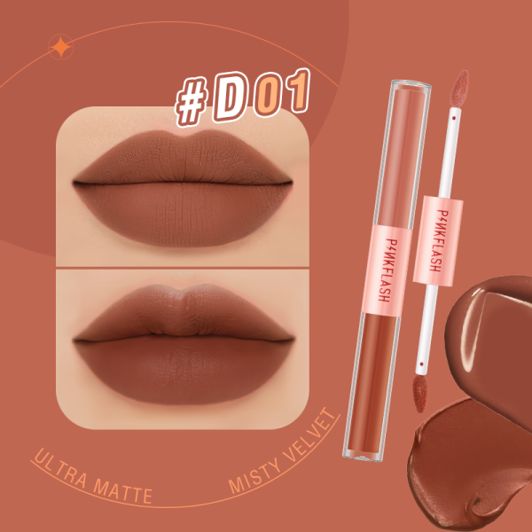 PinkFlash Duo 2-in-1 Liquid Matte Lipstick with Misty Effect PF-L13