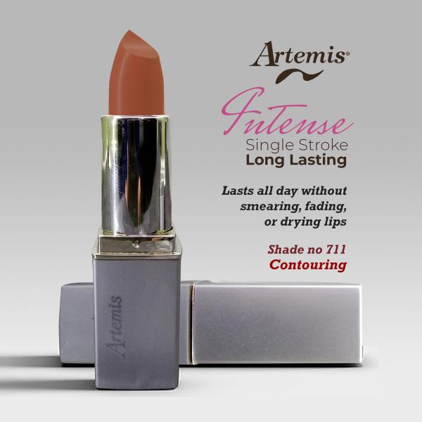 Artemis 711 Intense Long Lasting Lipstick - Single Stroke, Smudge-Proof