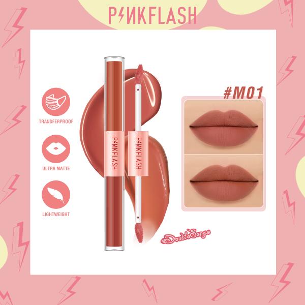 PinkFlash Duo 2-in-1 Liquid Matte Lipstick with Misty Effect PF-L13