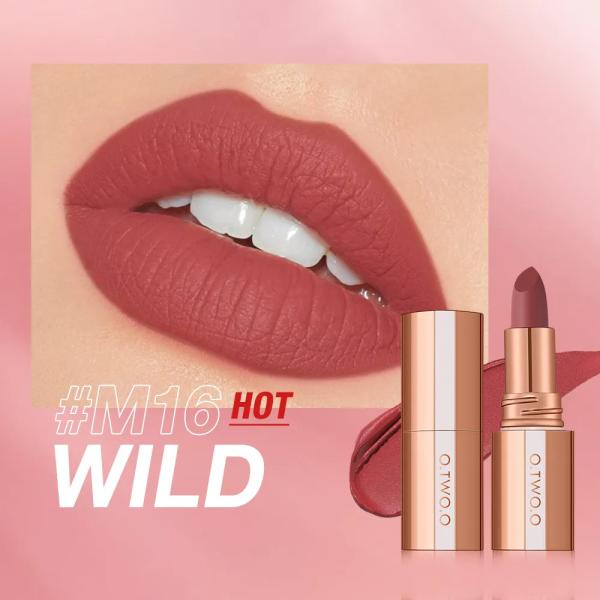 O.TWO.O Matte Bullet Lipstick – Rich Pigmentation, Smooth Application, Long-Lasting Wear