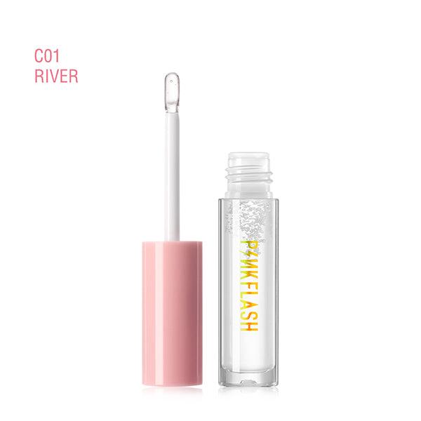 PINKFLASH Thick Lip Gloss Base Makeup - 27g Moisturizing Plumping Lip Shine with Silicone Brush