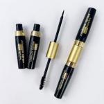 2-in-1 Waterproof Eyeliner and Mascara in Deep Black – Smudge-Proof, Long-Lasting Bold Eye Makeup