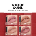LANGMANNI Premium Velvet Matte Lipstick Multi-Pack - Hydrating, Waterproof Long-Wear with 12 Vibrant Shades
