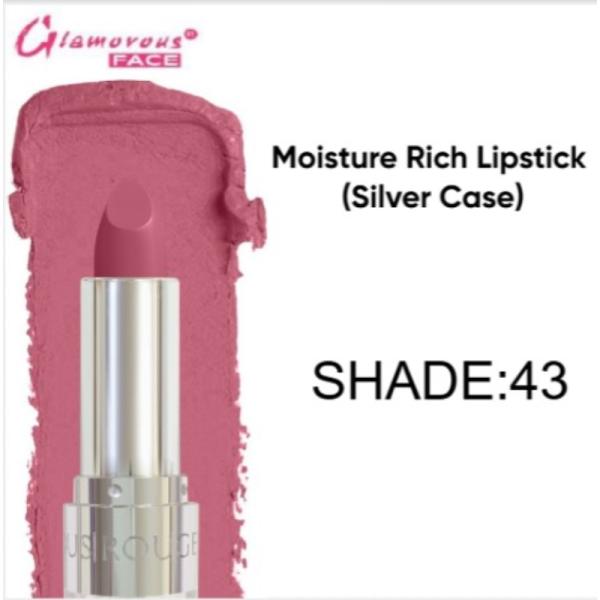Glamorous Face Moisture Rich Lipstick Shade 43 - Hydrating Creamy Velvet Formula