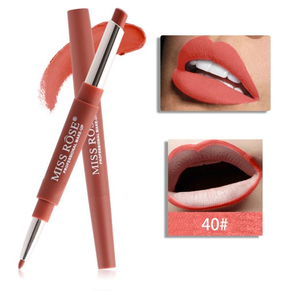 MISS ROSE 2-in-1 Lip Liner and Lipstick - Waterproof, High Pigment