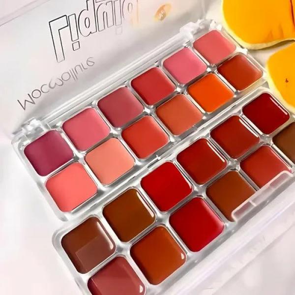 Mocallure 12-Color Matte Waterproof Lipstick Palette - High Pigment, Smudge-Proof