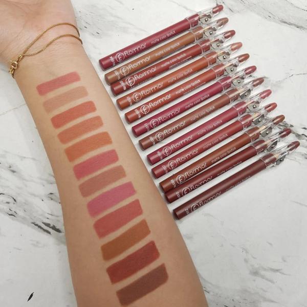 Flormar Matte Color Lip Pencil High Pigmentation Creamy Waterproof Lip Liner