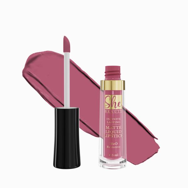 She Beauty Liquid Lipstick Shade Faded - Bold Matte, Long-Lasting & Vegan Formula