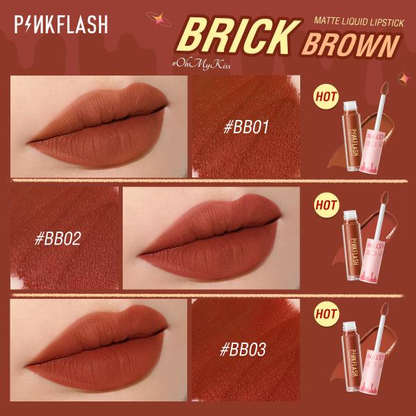 Pinkflash Soft Matte Liquid Lipstick - Waterproof, Moisturizing, Highly Pigmented in 14 Shades
