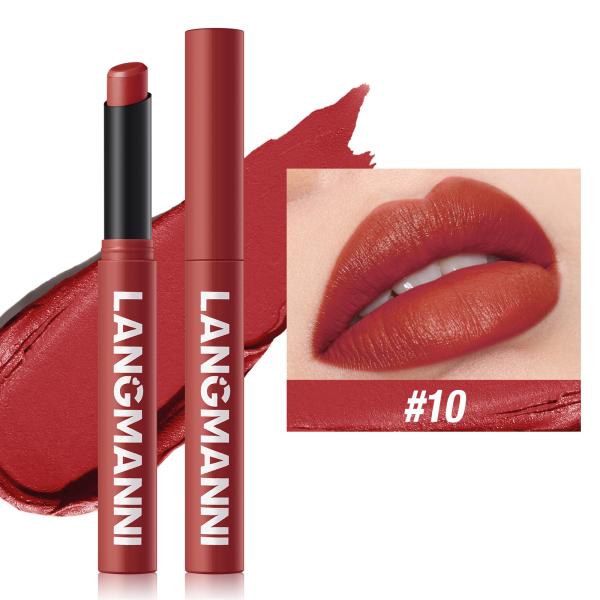 LANGMANNI Premium Velvet Matte Lipstick Multi-Pack - Hydrating, Waterproof Long-Wear with 12 Vibrant Shades