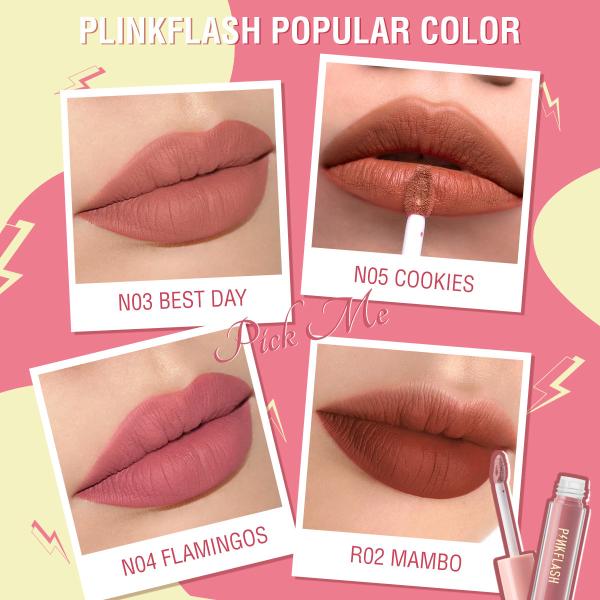 Pinkflash Soft Matte Liquid Lipstick - Waterproof, Moisturizing, Highly Pigmented in 14 Shades