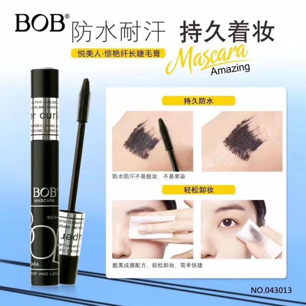 BOB Super Curl Waterproof Black Mascara with Volume, Lengthening and Smudge-Resistant Formula