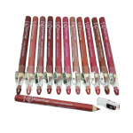 Lip Liner Pencil Set of 12 Shades - Dual Use as Lip Liner & Matte Lipstick