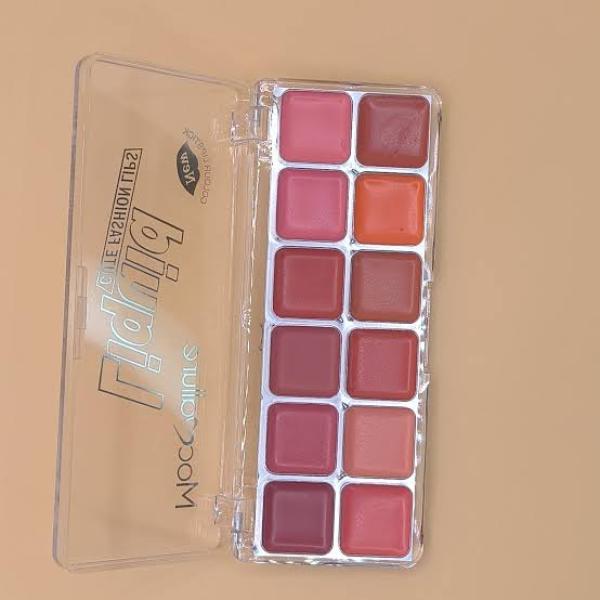 Mocallure 12-Color Matte Waterproof Lipstick Palette - High Pigment, Smudge-Proof
