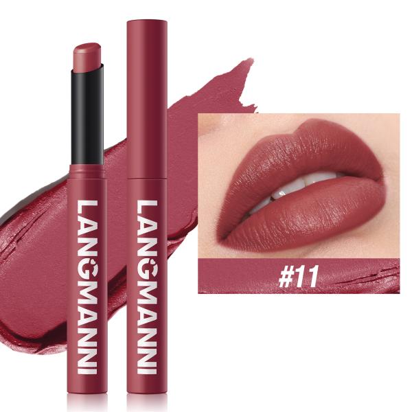 LANGMANNI Premium Velvet Matte Lipstick Multi-Pack - Hydrating, Waterproof Long-Wear with 12 Vibrant Shades
