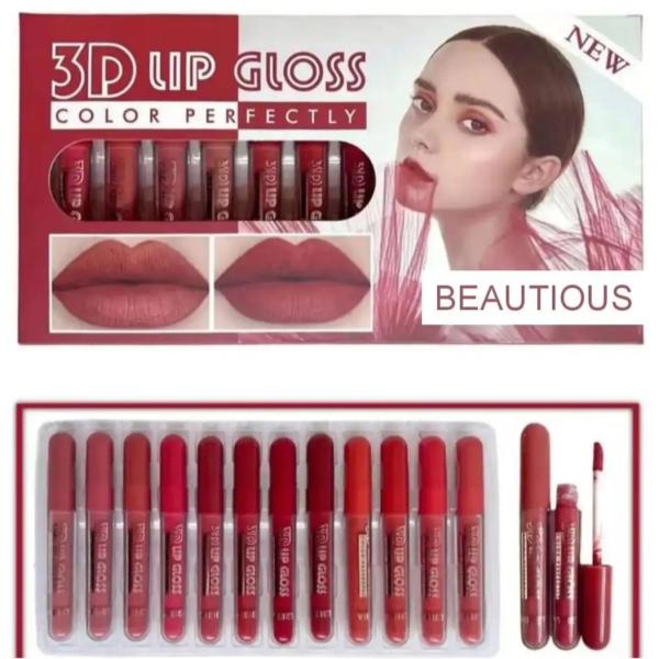 Pack of 6 & 12 Nude Matte Liquid Velvet Lipsticks with Long-Lasting Waterproof Formula