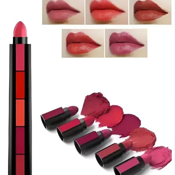 5 in 1 / 3 in 1 Waterproof Matte Lipsticks - Long Lasting, Random Shades