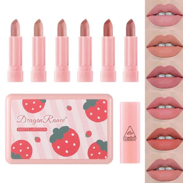Dragon Ranee Colourme Mini Lipstick Set - 6 Matte Shades, Waterproof and Sweatproof