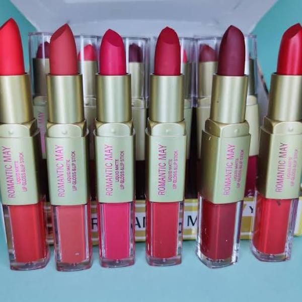 Matte Lipstick 2-in-1 Pack - Set of 6 High-Quality Matte Lipsticks