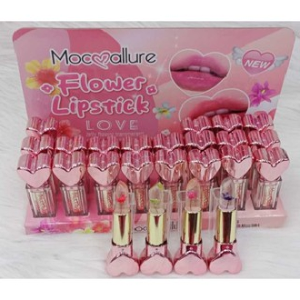 EMPER Transparent Flower Jelly Lipstick - Temperature Color Change, Waterproof, Long Lasting