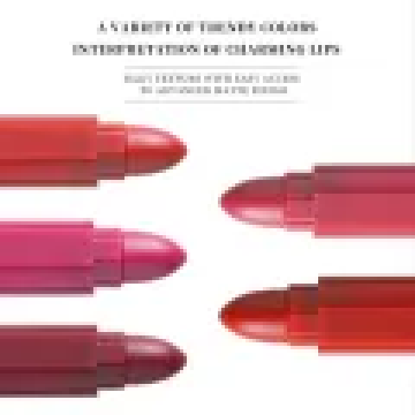 Set of 5 Mini Pen-Style Matte Lipsticks - Waterproof, Long-Lasting, Non-Stick Cup Formula for Girls & Women