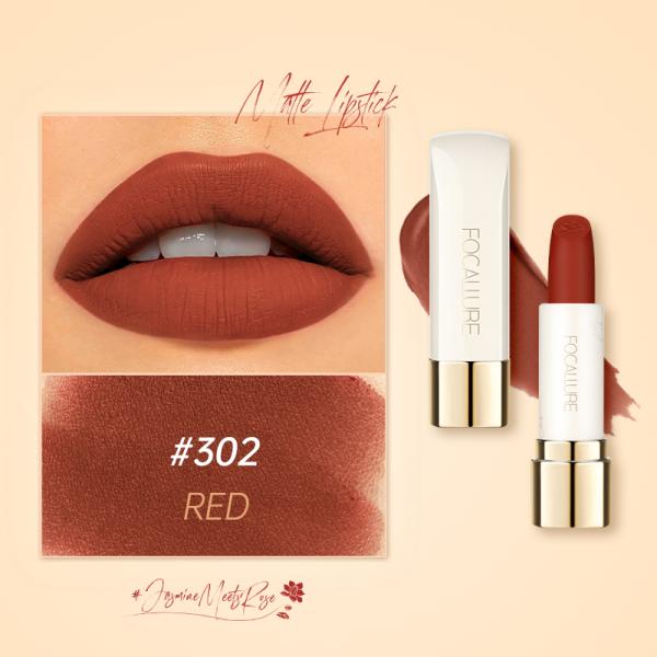 FA 203 Focallure Natural Matte Velvet Lipstick with Rose Jasmine Oil