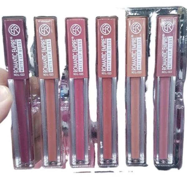 6-Piece Nude Red Matte Lipgloss Set – Long-lasting Matte Liquid Lipsticks