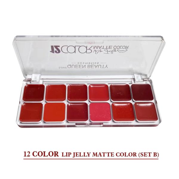 Huxia Beauty Matte Jelly Lip Cream Palette with 12 Versatile Matte Colors
