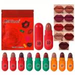 Tijarat Online Mini Matte Lipstick Capsule Set – 9/12/18 Vibrant Colors with Waterproof and Sweat-Resistant Formula
