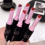Gege Bear Heart-Shaped Moisturizing Lip Gloss & Solid Lipstick Set - 6 Shades with Vibrant Color and Hydration