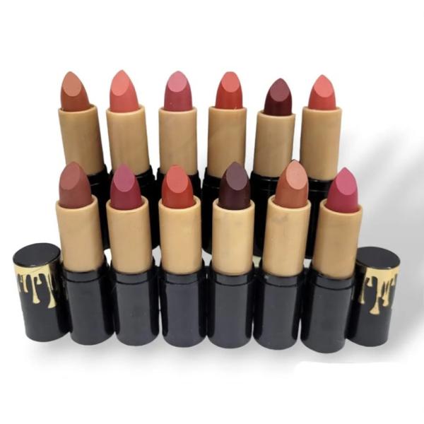 Matte Lipstick Set - Pack of 12 Multicolor Shades in Compact Box