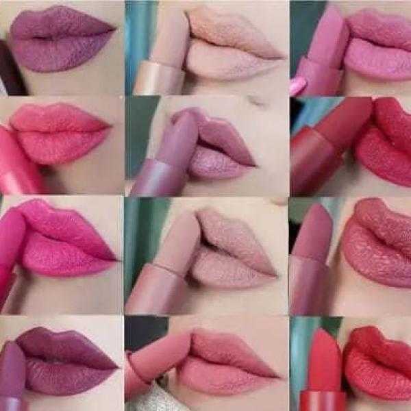Pack of 12 Matte Lipsticks – 5-in-1 & 4-in-1 Waterproof Long-Lasting Set in Red, Brown, Nude, Pink, Maroon