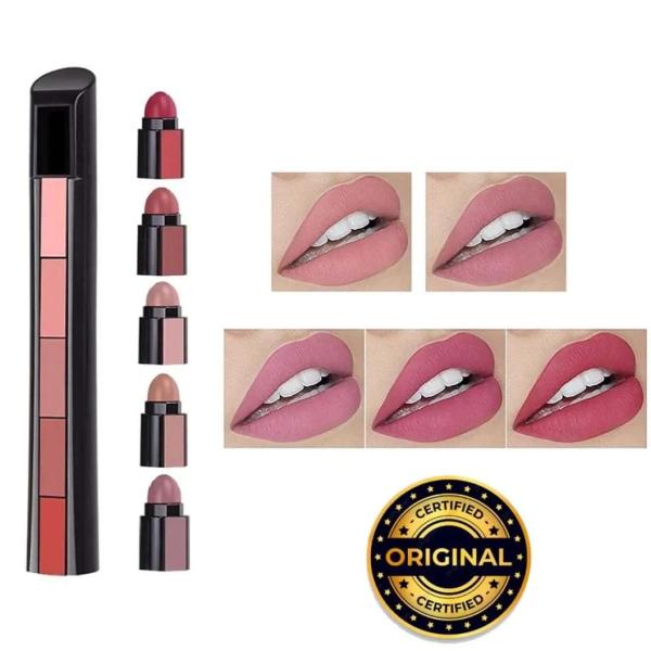 5 in 1 / 3 in 1 Waterproof Matte Lipsticks - Long Lasting, Random Shades