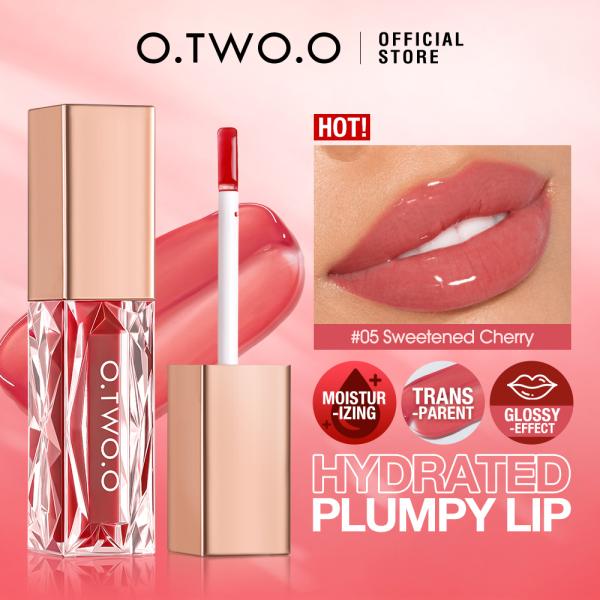 O.TWO.O Crystal Berry Lip Gloss with Vibrant Color and Hydrating Non-Sticky Formula