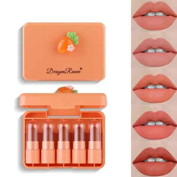 Original Dragon Ranee Mini Lipstick Set Pack of 6 - Imported Matte & Creamy Long-Lasting Lipsticks