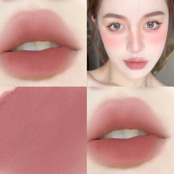 MOCALLURE Bear Matte Lip Gloss Keychain Pack of 6 with Magic Color Changing Pink Shade