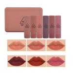 High Quality Organic Matte Waterproof Lipstick Set with 6 Rich Nourishing Shades