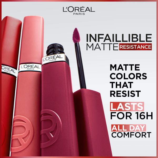 L'Oreal Paris Infallible Matte Resistance Liquid Lipstick 420 Le Rouge Paris