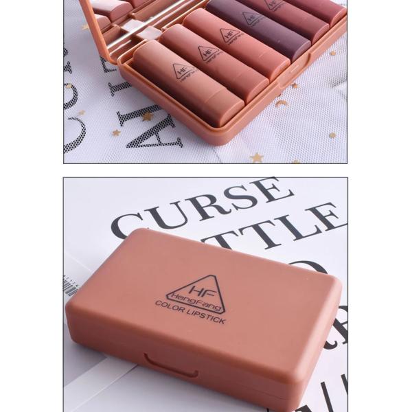 Hengfang 6 in 1 Matte Lipstick Set - Waterproof Six-Color Lip Kit