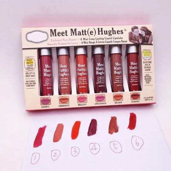 Matte Liquid Lipsticks and Lip Gloss Set - 6 Piece Glossy Matte Lip Colors