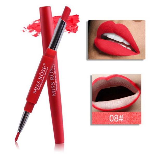 MISS ROSE 2-in-1 Lip Liner and Lipstick - Waterproof, High Pigment