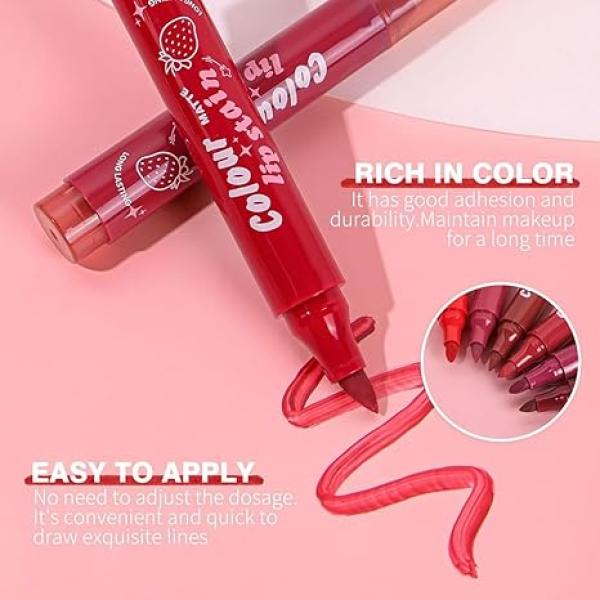 SIHEGLAN Colour Lip Stain Set – Stay Matte Liquid Lipstick Pen with Fruity Scent